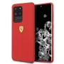 Ferrari Hardcase FESSIHCS69RE Silikoninis užpakalinis dangtelis, skirtas Samsung Galaxy S20 Ultra - Raudona