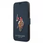 U.S. POLO ASSN. USFLBKP12MPUGFLNV Book Case, skirta iPhone 12/12 Pro 6,1 colio, Navy, Polo Embroidery Collection