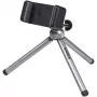 Kaiser Smartphone Tripod 6016 – Kompaktiškas aliuminio/plastiko trikojis su rutuline galvute ir išmaniojo telefono laikikliu, juodas/sidabrinis