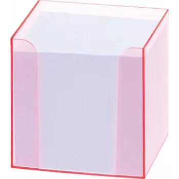 Folia 99072 Užrašų dėžutė su fluorescenciniu kraštu, rožinė