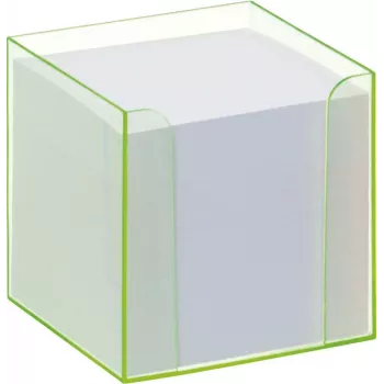 Folia 9907/4 Note Box su fluorescenciniu žaliu kraštu ir popieriaus kubeliu