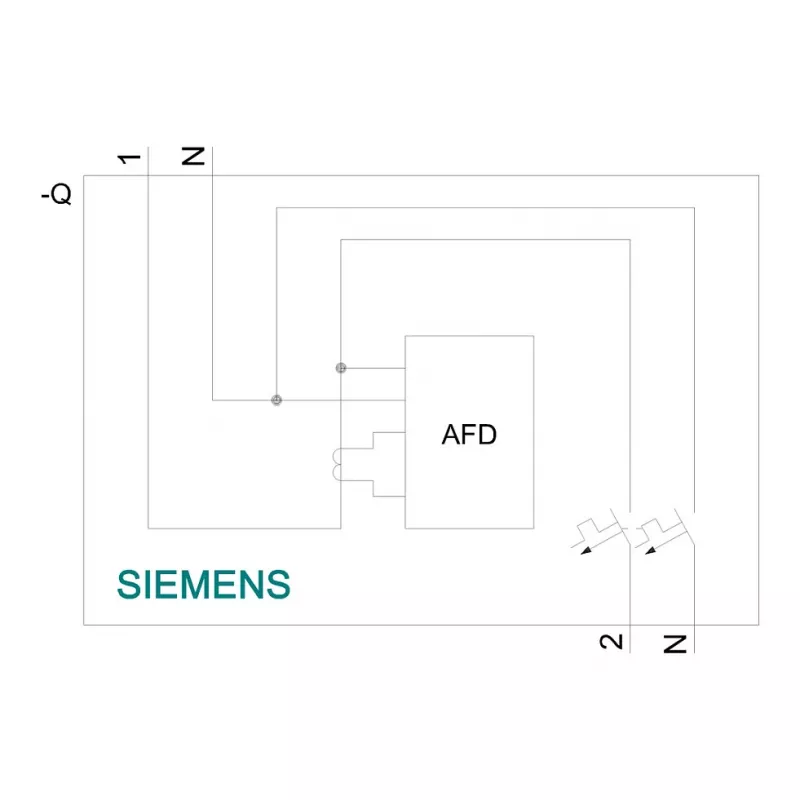 Siemens 5SV6016-6KK16 AFDD/MCB kombinacinis įrenginys B16 2-polių 230V 1TE