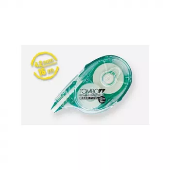 Tombow MONO YXE korekcinis volelis - žalias / permatomas - 16 m x 4,2 mm - lizdinė pakuotė