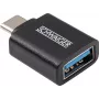 Schwaiger USB Adapter USB 3.1 Type-C Kištukas į USB 3.0 Type-A Lizdas Juodas (CAU310 533)