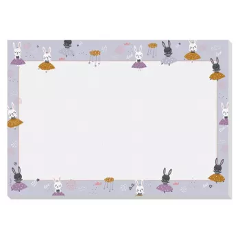 SIGEL rašomasis kilimėlis Bunny Ballerinas alyvinis, popierius, 30 lapų