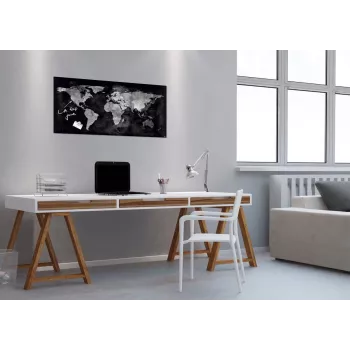 SIGEL GL270 Stiklinė magnetinė lenta 910 x 460 mm, super balta, be rėmelio, su 2 magnetais ir markeriu