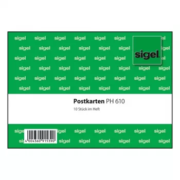SIGEL PH610 Lipni dokumentų kišenė A4 žalia 10 vnt.