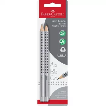Faber-Castell Jumbo Grip Graphite Pencil HB, 2-Pack Blister Card