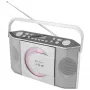 Soundmaster RCD1755SI nešiojamas CD radijas su FM imtuvu, sidabrinis
