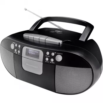 Soundmaster SCD7800SW DAB+ FM CD Cassette Radio su žadintuvu, juoda