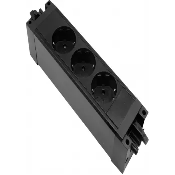 HELOS Power Strip GST18 Compatible 3-Way CEE7/3 Black