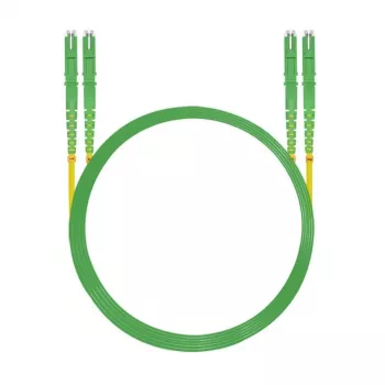 HELOS LWL Patch Cable E2000® APC/E2000® APC (LSH) Duplex 9/125µm OS2 Geltona 0,5m