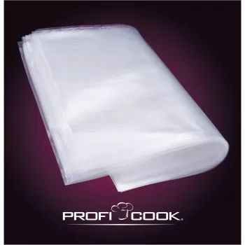 ProfiCook PC-VK 1015 Vakuuminių maišelių rinkinys vakuuminiam pakuotuvui - Skaidrūs, 50 vnt. 22x30 cm