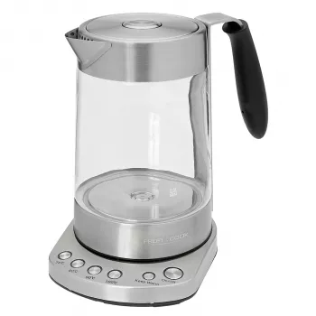 PROFI COOK PC-WKS 1020 G arbatinis ir vandens virdulys, nerūdijantis plienas/juoda, 1,7 L, 2200 W