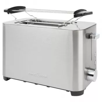 PROFI COOK 2-Slice Toaster PC-TA 1251, nerūdijančio plieno korpusas, ypač platūs skrudinimo lizdai