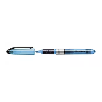 STABILO Navigator Highlighter - 10 vnt. pakuotė - Mėlyna - Kaltinis antgalis - 1 mm / 4 mm linijos plotis - Vandens pagrindo rašalas - Plastikas