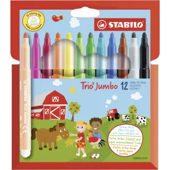 STABILO 380/12 Fineliner rašiklių rinkinys – 12 įvairių spalvų (juoda, mėlyna, ruda, žalia, šviesiai žalsva, šviesiai žalia, oranžinė, persikinė, rožinė, raudona, balta, geltona) – 0,4 mm antgalis – vandens pagrindo rašalas – plastikinė dėžutė