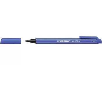 STABILO pointMax Fineliner rašiklis - Ultramarine Blue - Vidutinis 0,8 mm - Apvalus - Vandens pagrindo rašalas