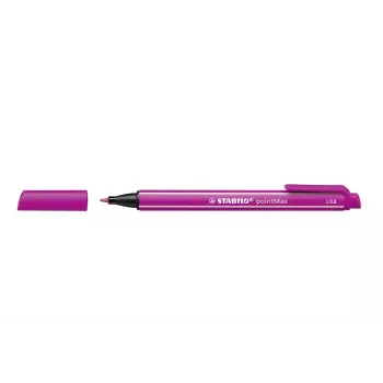 STABILO pointMAX flomasteris - rožinis - vidutinis - 0,8 mm - vandens pagrindo rašalas - nailono antgalis