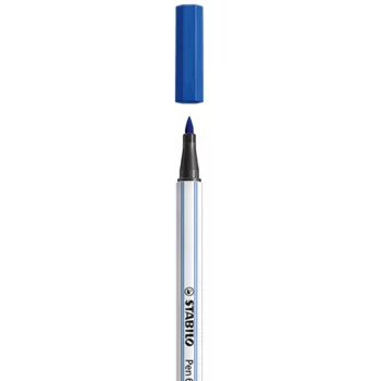 STABILO Pen 68 Brush - Mėlyna - Šepetėlio antgalis - Vandens pagrindo rašalas - Šešiakampis - 1 rašiklis