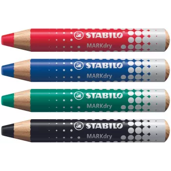 STABILO MARKdry Whiteboard Marker rinkinys 4 vnt. dėkle