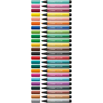 STABILO Pen 68 MAX 4-Pack ARTY flomasteriai su kaltiniu antgaliu