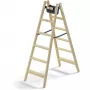 Hailo Master H80 2x6 pakopų dvipusės kopėčios, 150 kg talpa, sidabrinės
