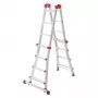 Hailo M80 4x4 Rung Ladder - Kombinuotos kopėčios, aliuminis, 150 kg keliamoji galia