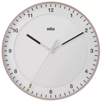 Braun BC17PW Kvarcinis sieninis laikrodis analoginis tylus judesys 30 cm baltas