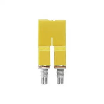 Weidmüller WQV 4/2 skersinis jungtuvas, 2 polių, 4 mm², geltonas, 50 vnt.
