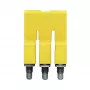 Weidmüller WQV 2.5/3 Cross-Connector Jumper, 3-Pole, 2.5 mm², Yellow, Polyamide, UL94 V-0, 50 Pieces