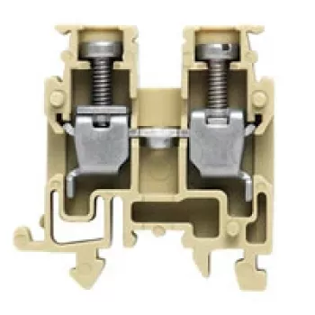 Weidmüller Praeinamasis gnybtų blokas, varžtinis sujungimas, 2,5 mm², 800 V, 24 A, tamsiai smėlio spalvos, DIN bėgelis TS 35
