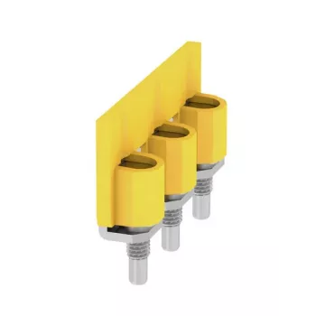 Weidmüller WQV 35N/3 kryžminė jungtis, 3 polių, 10 mm žingsnis, geltona, 20 vnt.