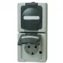 Heinrich Kopp 131456008 Schuko kištukinis lizdas 2-jų vietų vertikalus, paviršinis montavimas, juoda/pilka, 250V, 16A