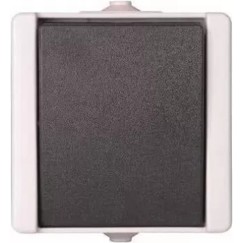 Heinrich Kopp Paris mygtukinis jungiklis, juodas ir baltas, termoplastikas, IP44, 250 V, 10 A