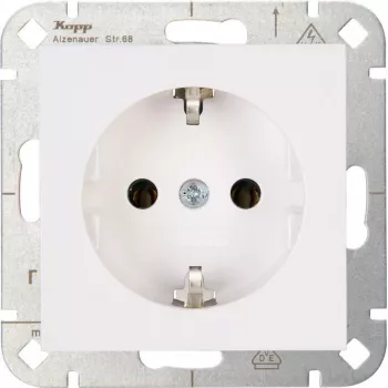 Heinrich Kopp HK07 Schutzkontakt lizdas Pure White 949329007