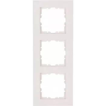 HEINRICH KOPP 3-jų grupių dengiamasis rėmelis HK07 PURE 228x86x9.5mm IP20 spaustuvinis tvirtinimas gryna balta
