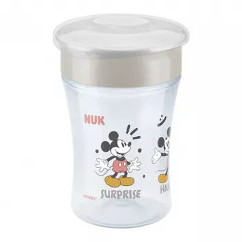 NUK Disney Mickey Mouse Magic Cup 230ml - Pilka - Polipropilenas - Gertuvė