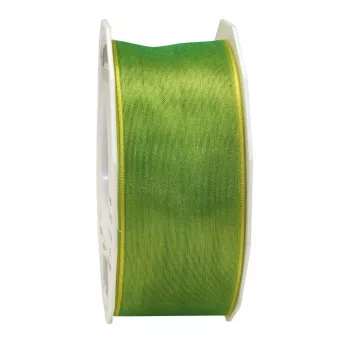 C.E. PATTBERG Four Seasons Satin Matte dovanų kaspinas Lime 40 mm x 25 m