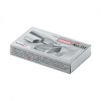 Novus No.111 Kabės - 4 mm - 2000 kabės - 15 lapų - Metalas - Pilka