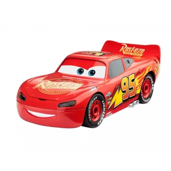 Revell Build & Play Disney Pixar Cars Lightning McQueen automobilis su šviesa ir garsu, 1:20 mastelis, užspaudžiamas modelio rinkinys