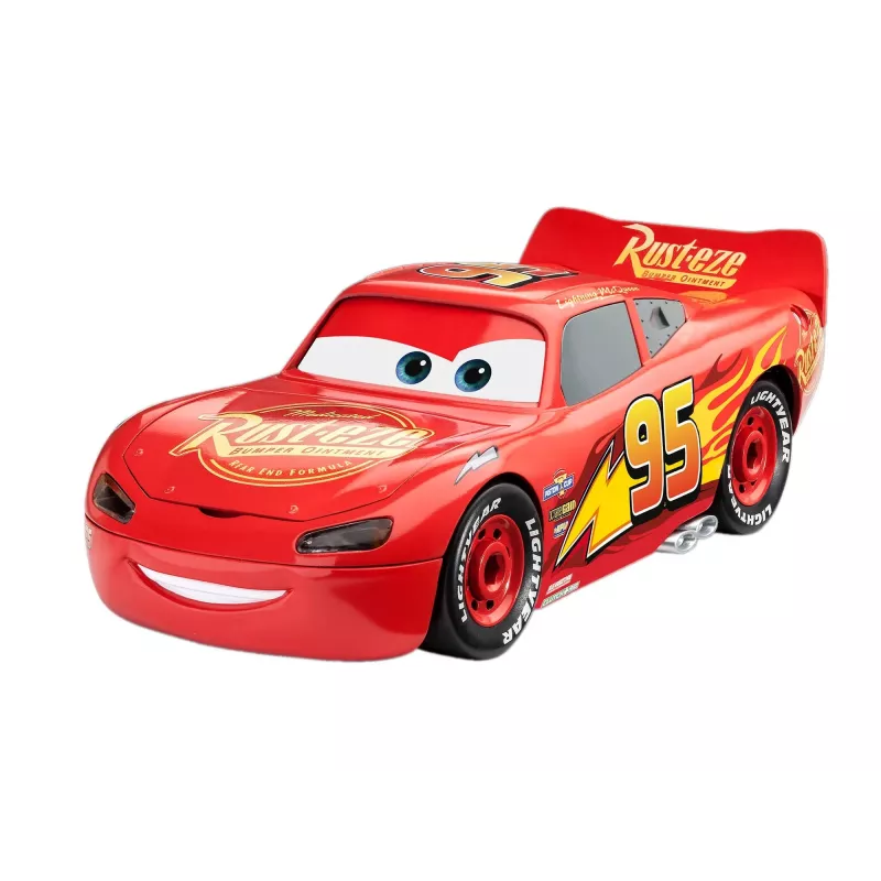 Revell Build & Play Disney Pixar Cars Lightning McQueen automobilis su šviesa ir garsu, 1:20 mastelis, užspaudžiamas modelio rinkinys