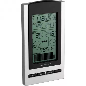 TFA Gaia belaidė orų stotis su spalvotu LCD, 433 MHz, DCF-77 radijo valdymu, juoda