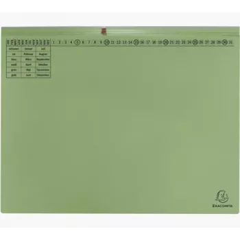Exacompta 370325B Įprastas aplankas - Kartonas - Žalia - 320 g/m² - 265 x 316 mm