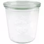 WECK Formos stiklainiai 580ml, 6 vnt. komplektas - Skaidrūs stikliniai konservavimo stiklainiai su dangteliais, spaustukais ir guminiais žiedais