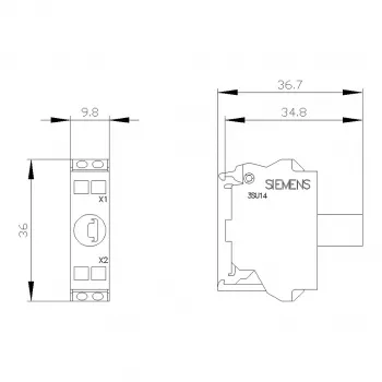 Siemens SIRIUS ACT LED modulis su integruotu šviesos diodu AC/DC 24V baltas