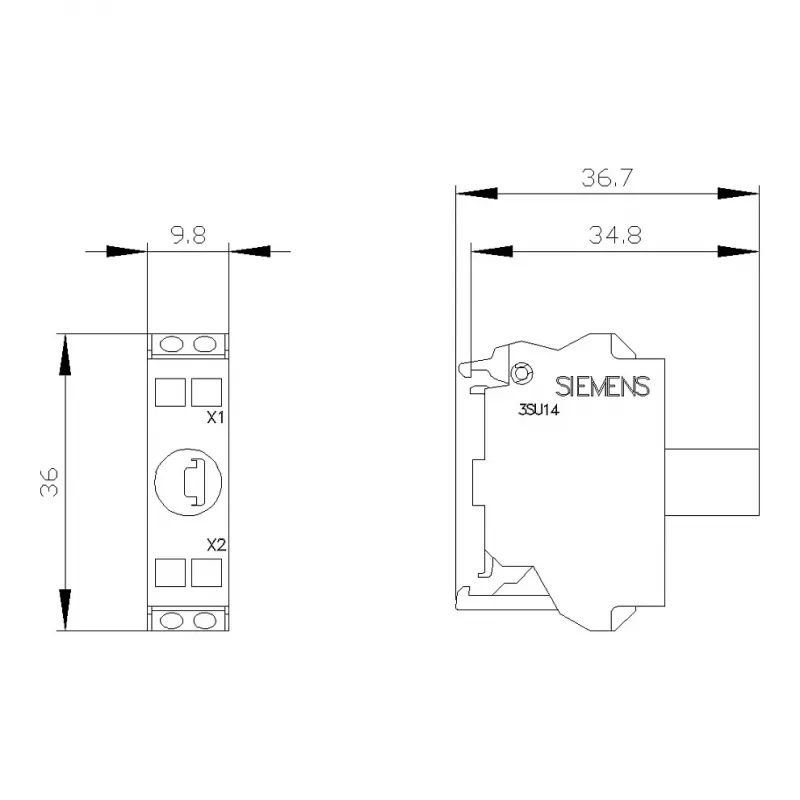 Siemens SIRIUS ACT LED modulis su integruotu šviesos diodu AC/DC 24V baltas
