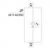 Siemens SIRIUS ACT LED modulis su integruotu šviesos diodu AC/DC 24V Baltas