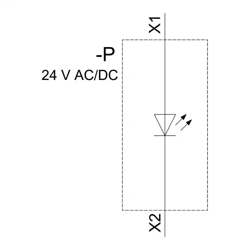 Siemens SIRIUS ACT LED modulis su integruotu šviesos diodu AC/DC 24V Baltas