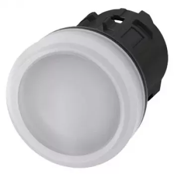 Siemens SIRIUS ACT 3SU1001-6AA60-0AA0 Signaliniė lemputė, baltas lęšis, 24V LED, 22 mm apvali, varžtiniai gnybtai